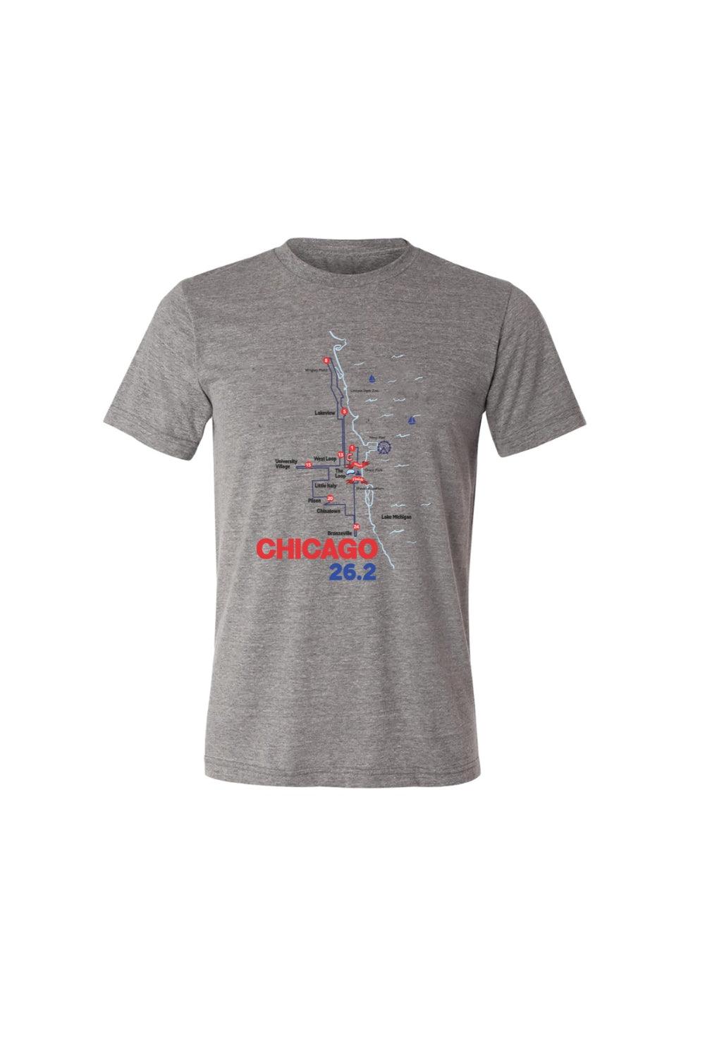 500 LEVEL Chicago Shirt - 'Chicago Illinois Da Bean EST' Unisex Baseball T-Shirt, Triblend Raglan Sleeve - View #11