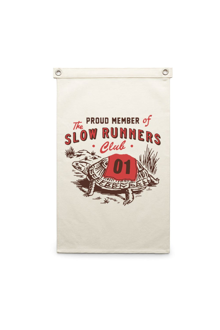 Slow Runners Club Canvas Banner