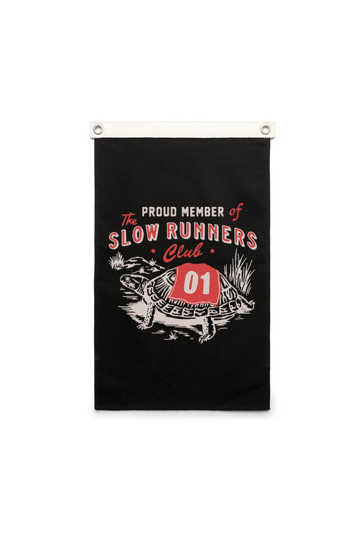 Slow Runners Club Canvas Banner