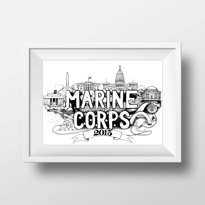 Marine Corps Marathon Print - Sarah Marie Design Studio