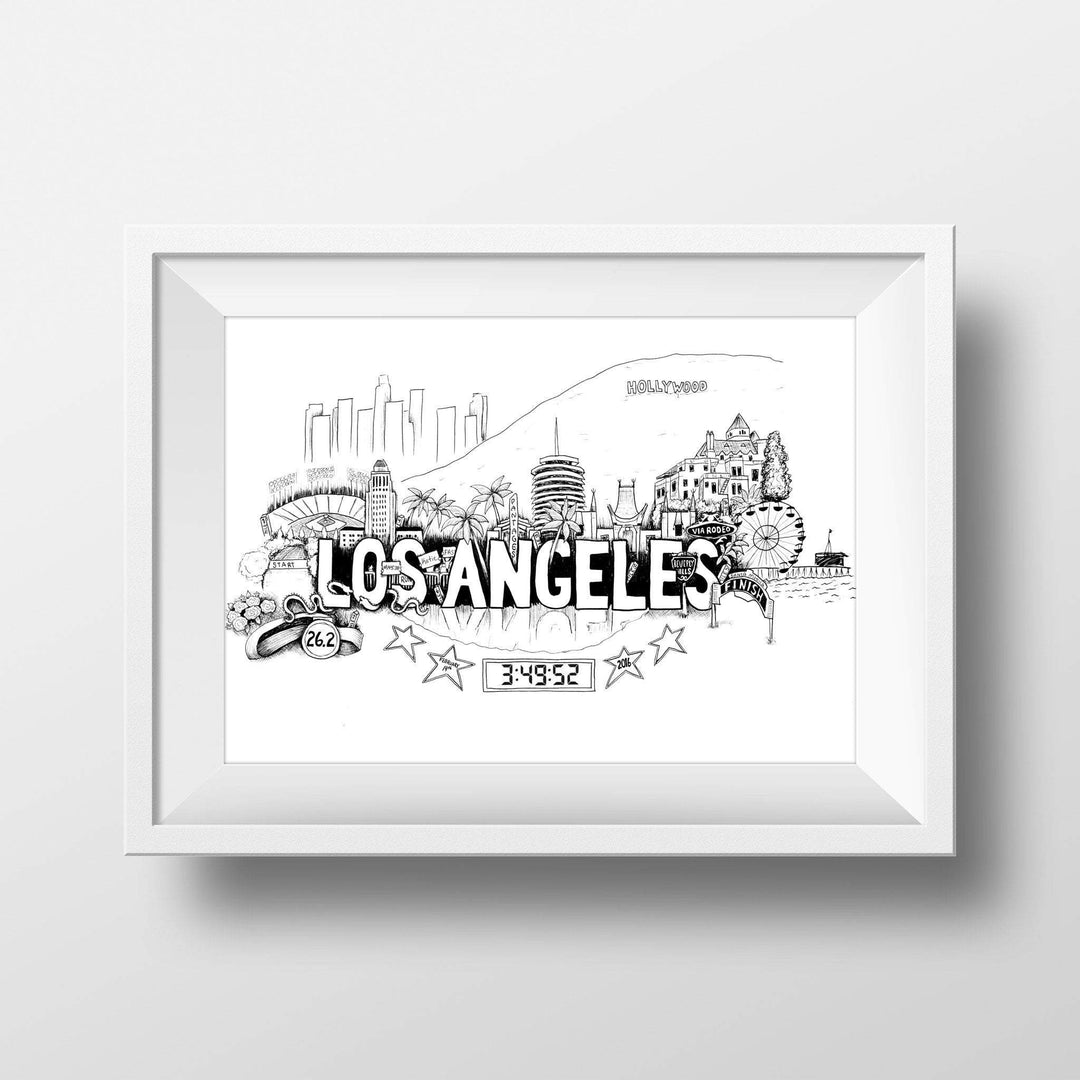 Los Angeles Marathon Print - Sarah Marie Design Studio