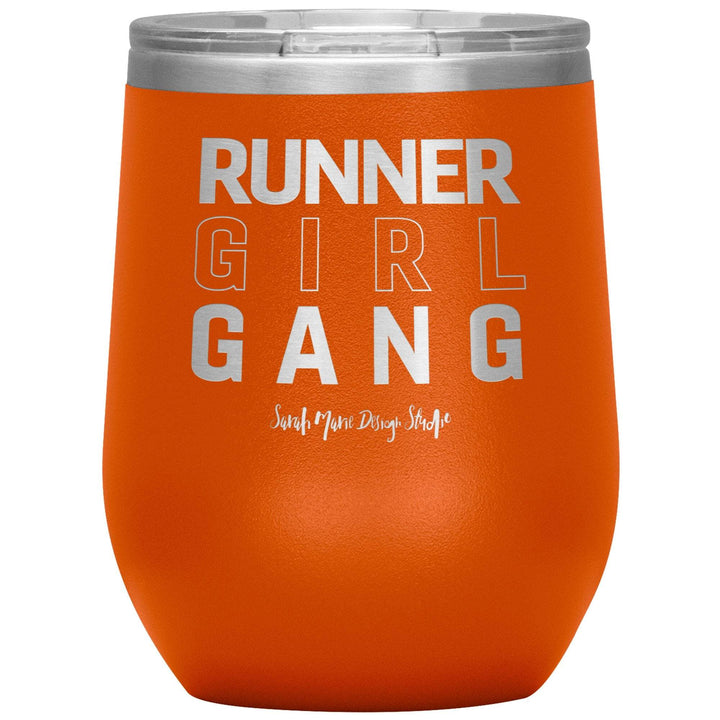 teelaunch Tumblers Orange Runner Girl Gang Wine Tumbler