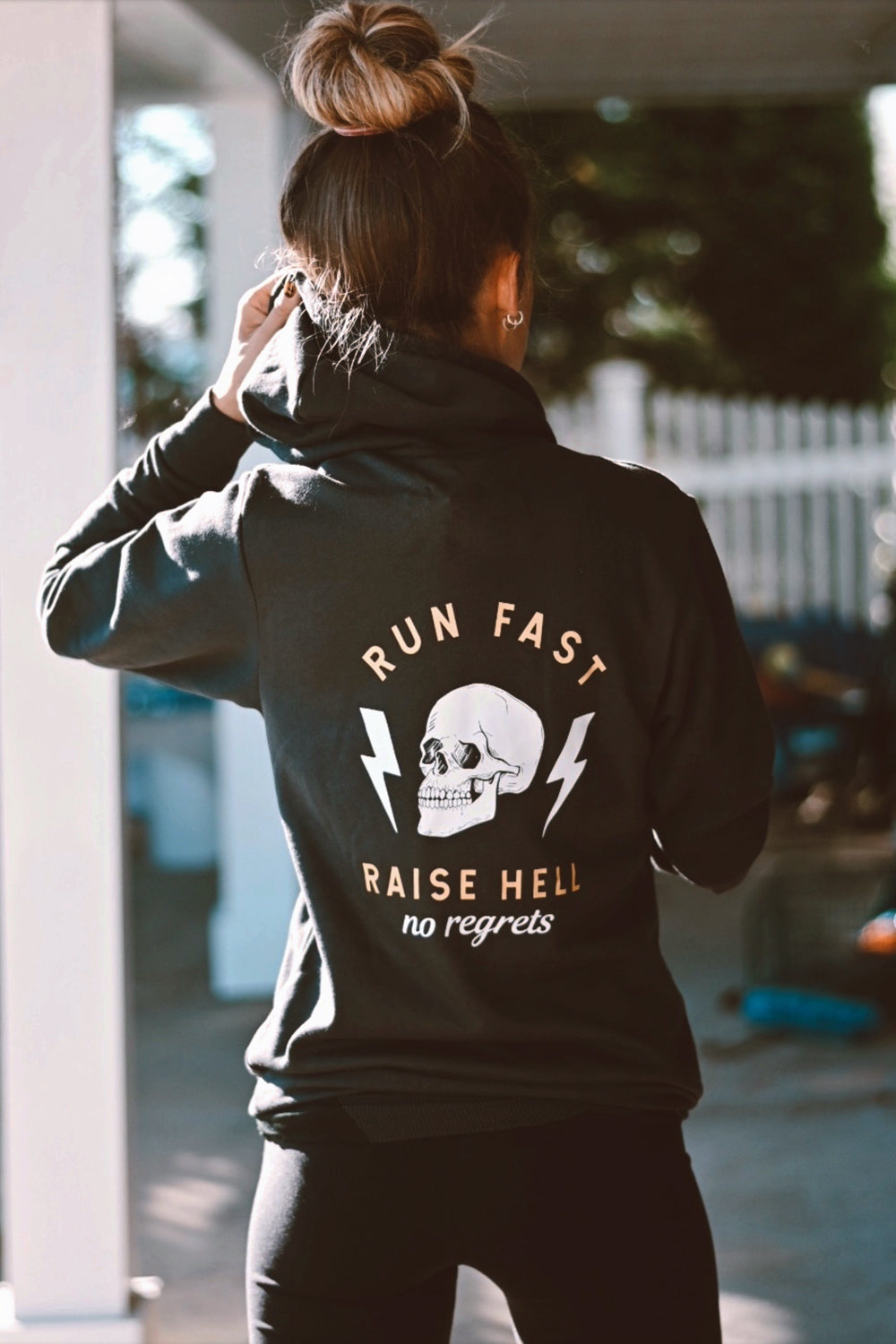 Run Fast Raise Hell Hoodie Sweatshirt - Shop the best running apparel 
