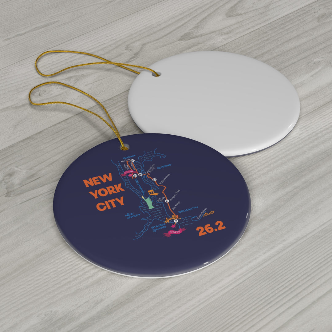 NYC 26.2 Map Ornament