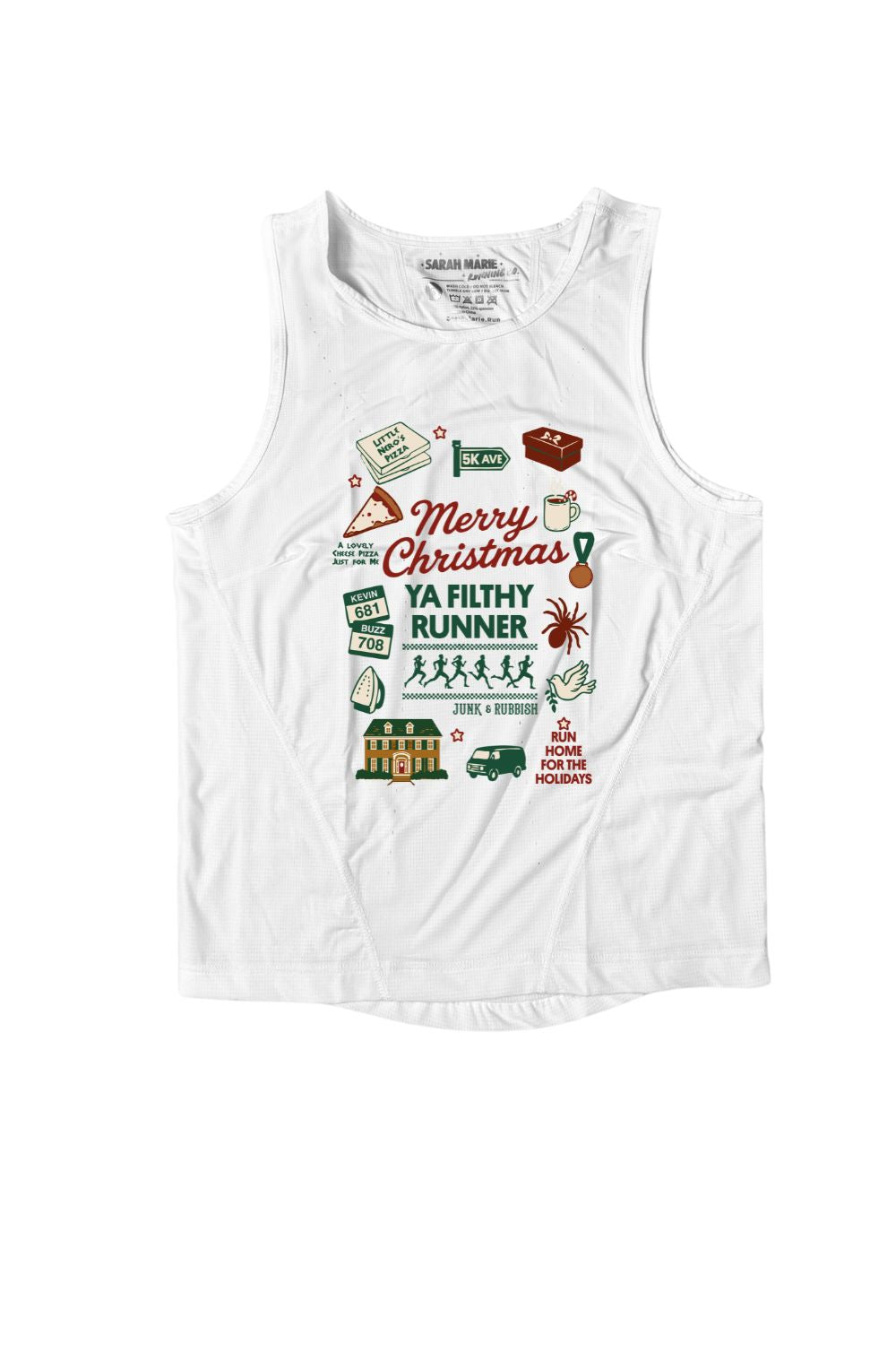 Merry Christmas Ya Filthy Runner Strider Running Tank