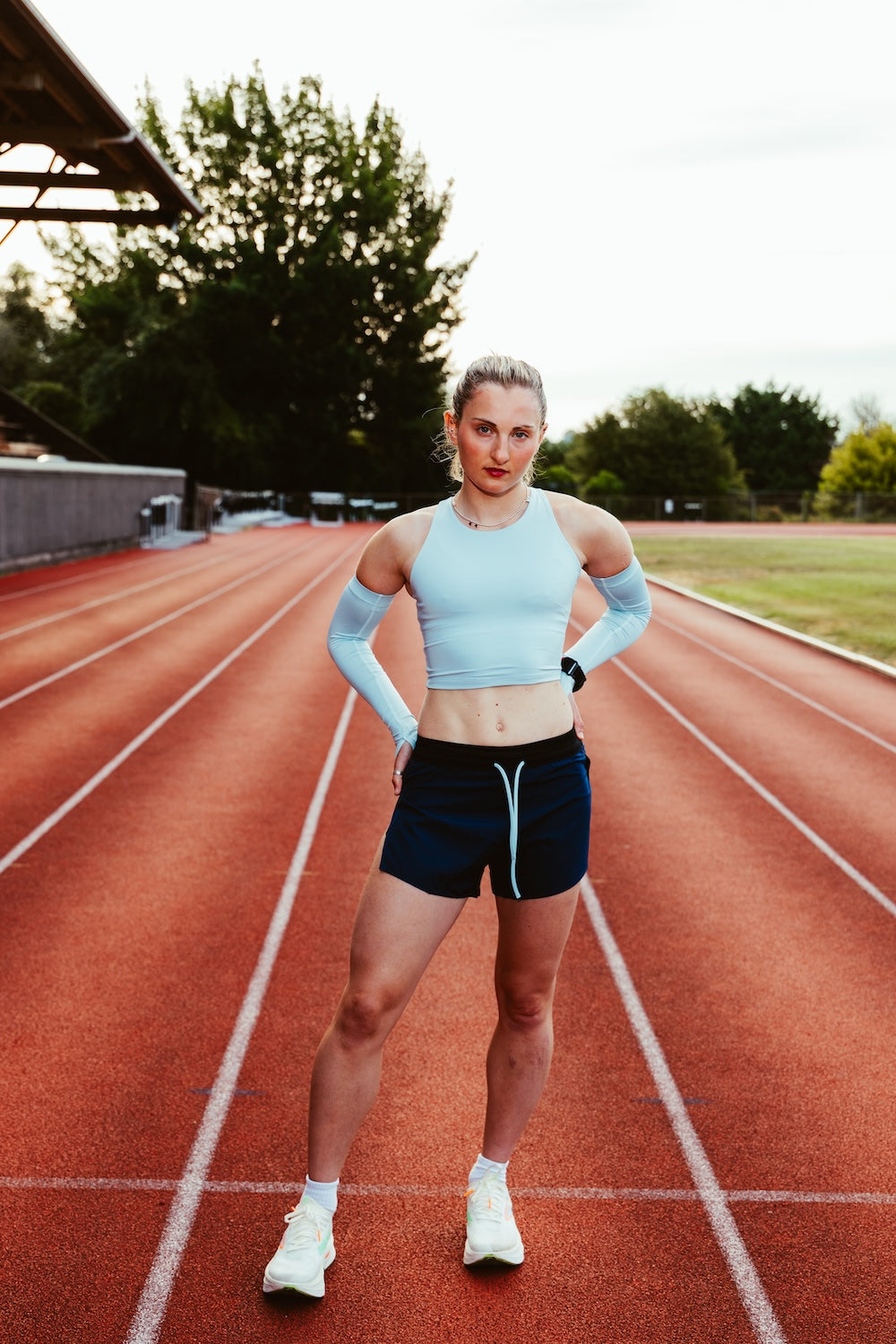 Women's running three pocket tank top