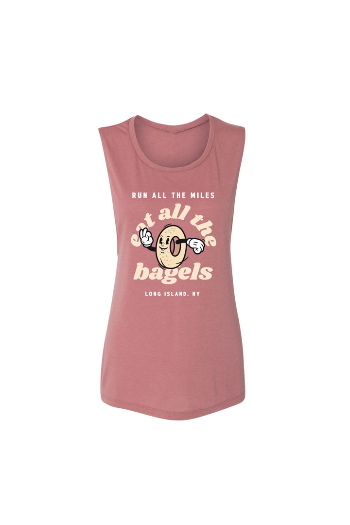 Run All The Miles, Eat All The Bagels Muscle Tank