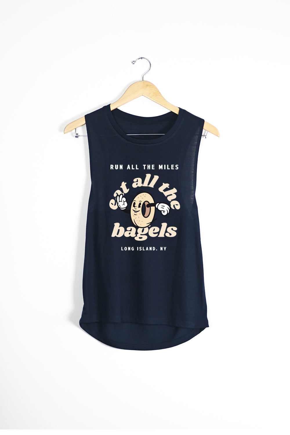 Run All The Miles, Eat All The Bagels Muscle Tank