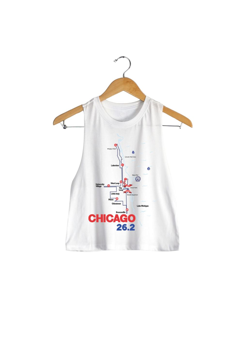 Chicago Map Racerback Crop Tank