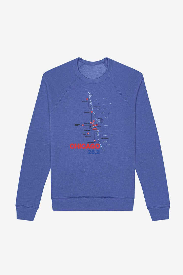 Chicago Map Sweatshirt  - Race Day Marathon Apparel