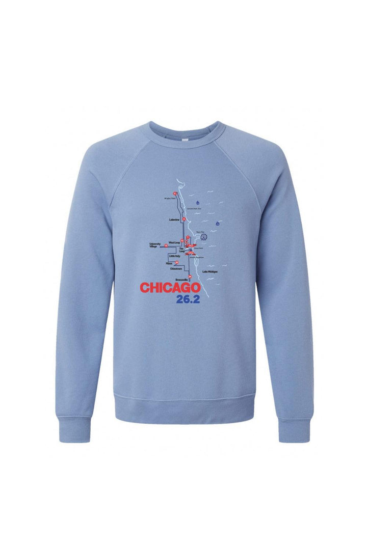 Chicago Map Sweatshirt  - Marathon Apparel