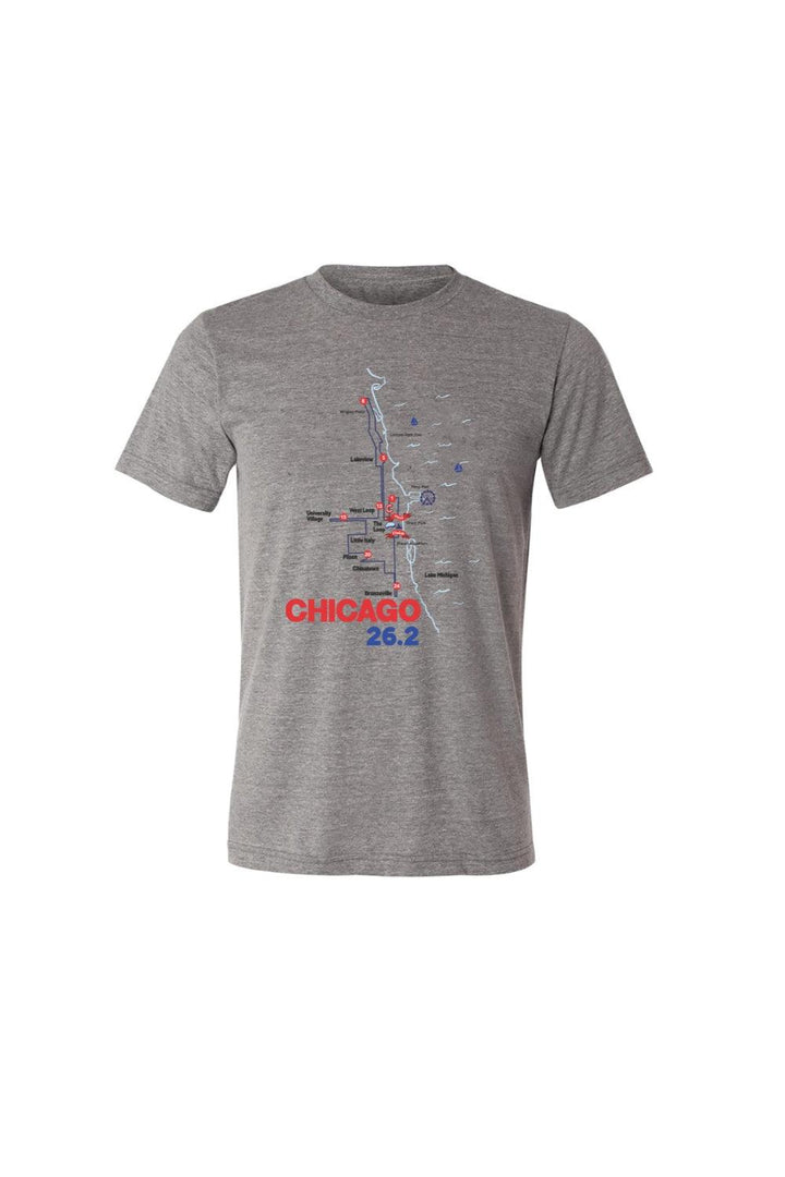 Chicago Map T-shirt  - Marathon Apparel