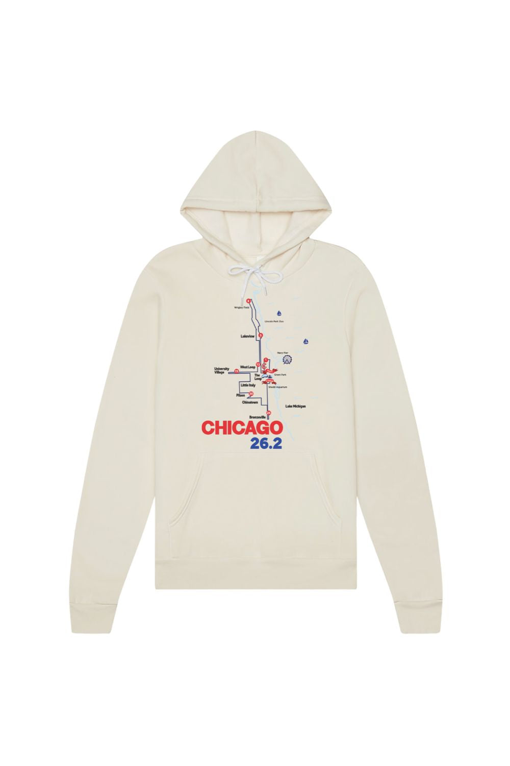 Chicago Map 26.2 Hoodie - Sarah Marie Running Co.