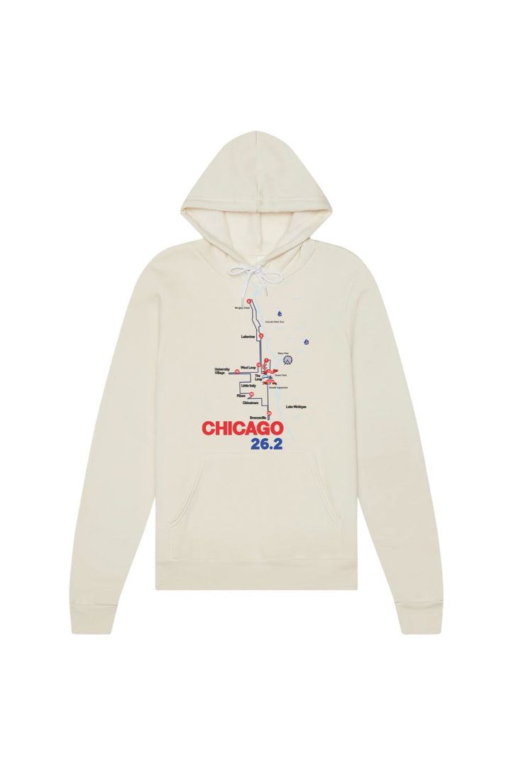 Chicago Map 26.2 Hoodie - Sarah Marie Running Co.