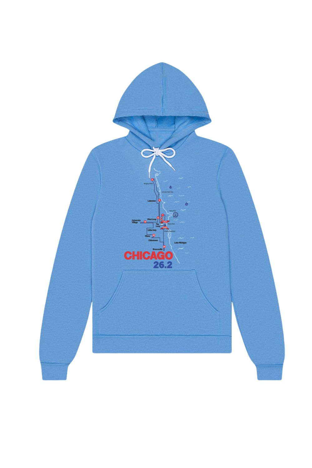 Chicago Map 26.2 Hoodie - Sarah Marie Running Co.