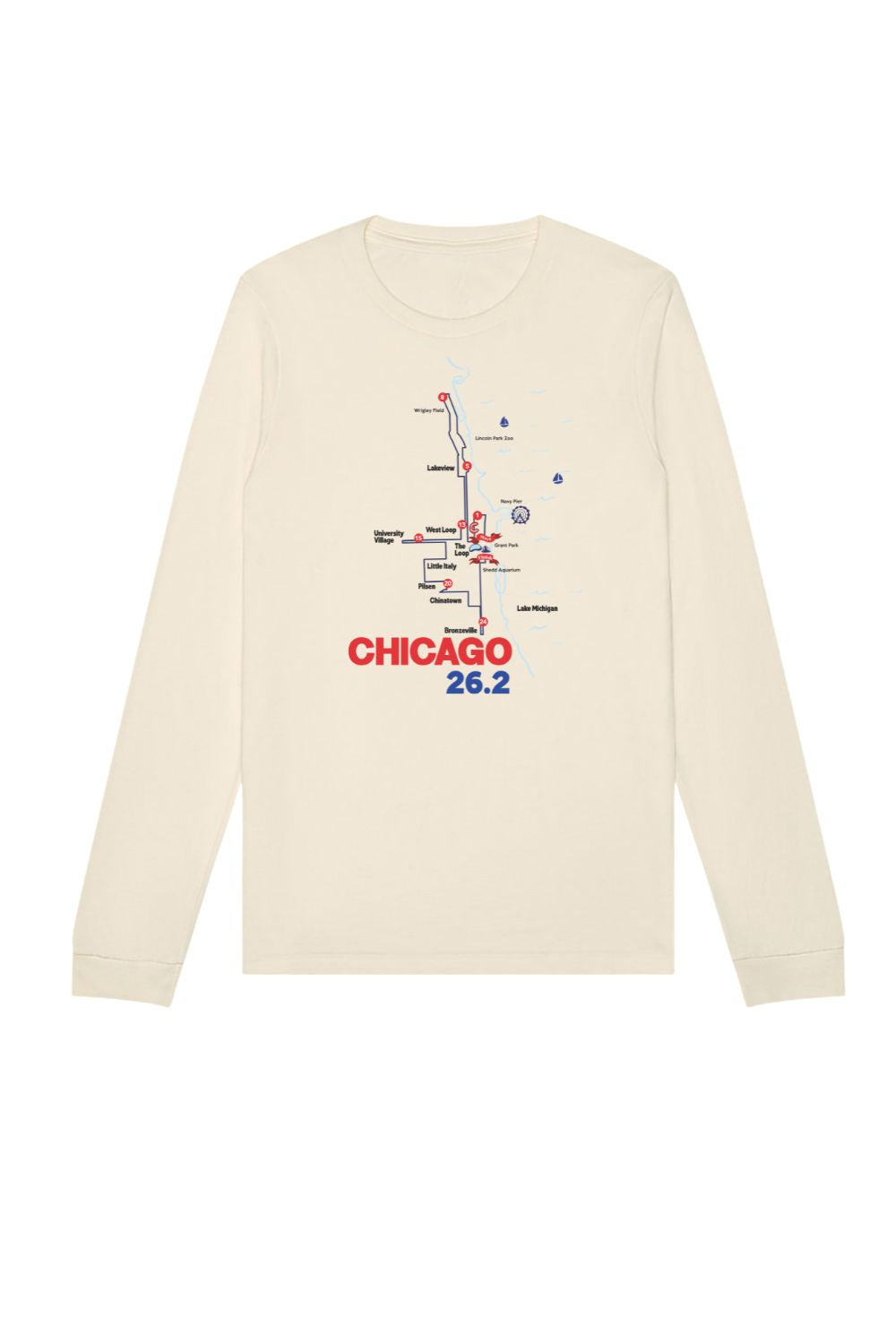 Chicago Race Map Long Sleeve