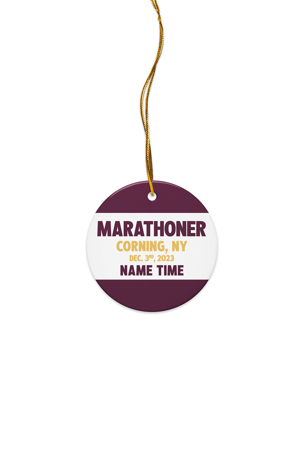 Corning Custom Marathoner Ornament