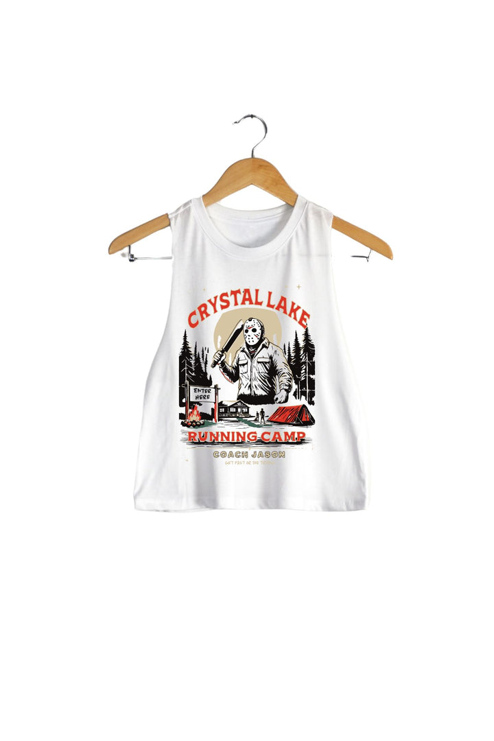 Crystal Lake Running Camp Racerback Tank