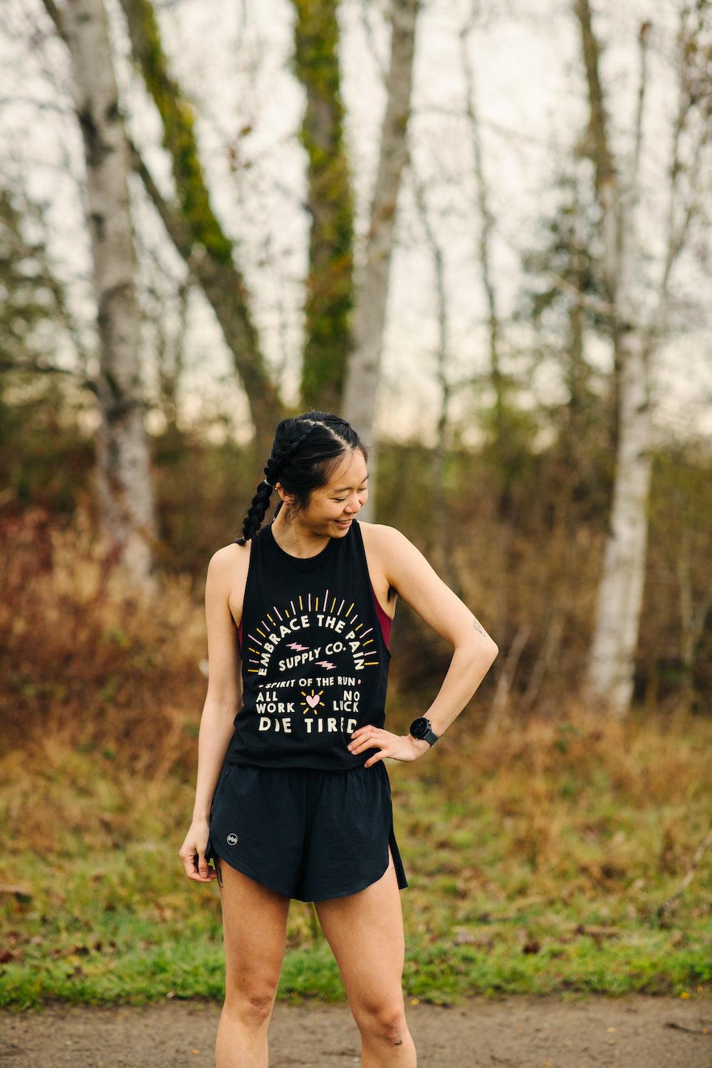 Embrace The Pain Racerback Crop Top