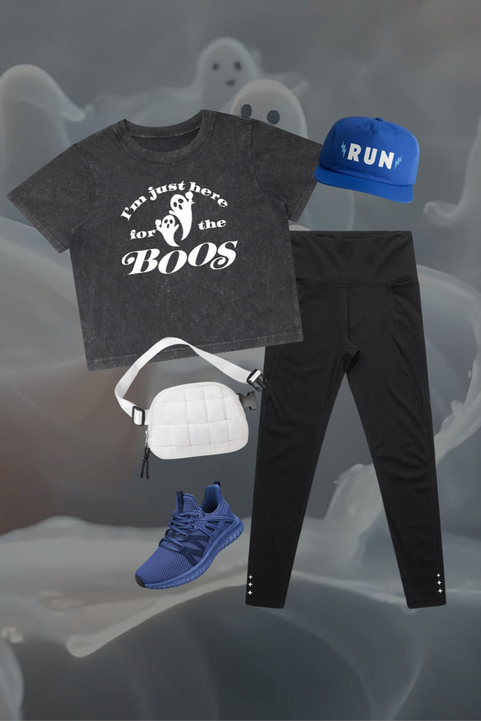 Here for the Boos Women's Crop T-Shirt - Sarah Marie Running Co.