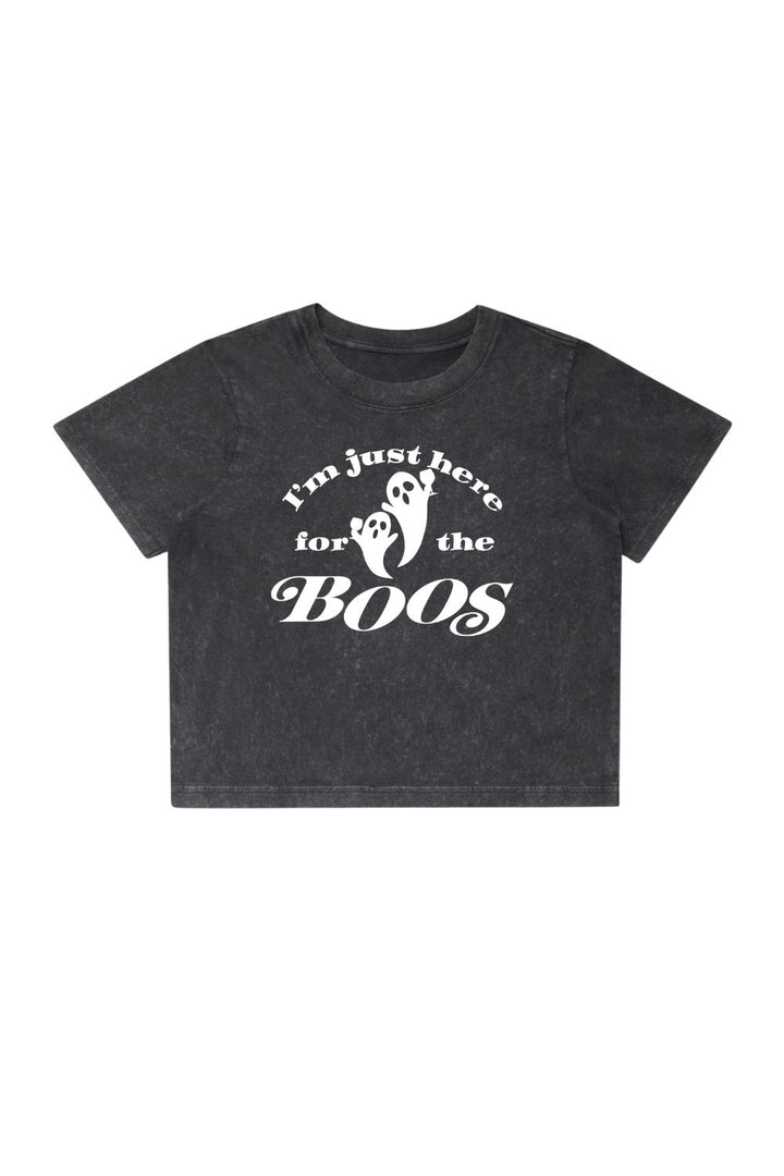 Here for the Boos Women's Crop T-Shirt - Sarah Marie Running Co.