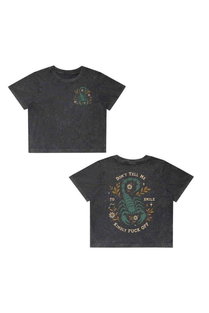 Don't Tell Me To Smile Women's Crop T-Shirt