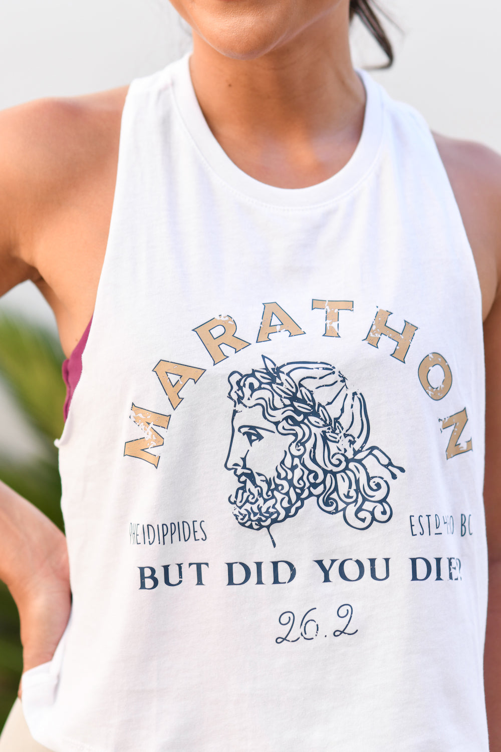 Pheidippides Marathon Racerback Crop Top