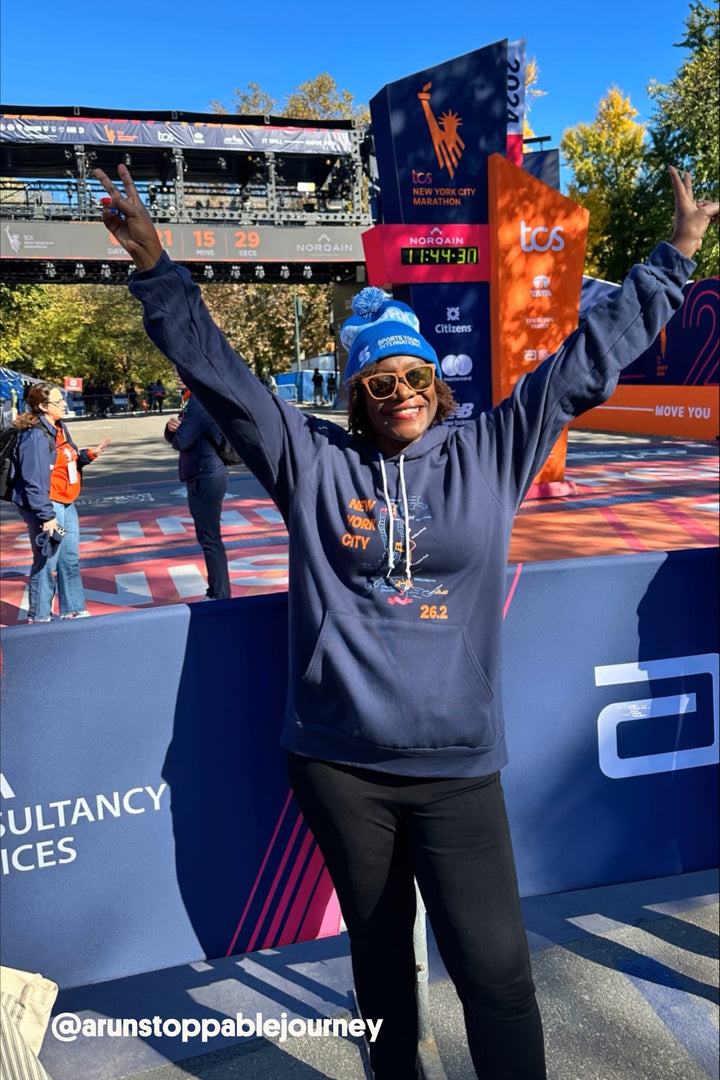 NYC Map 26.2 Hoodie - Sarah Marie Running Co.