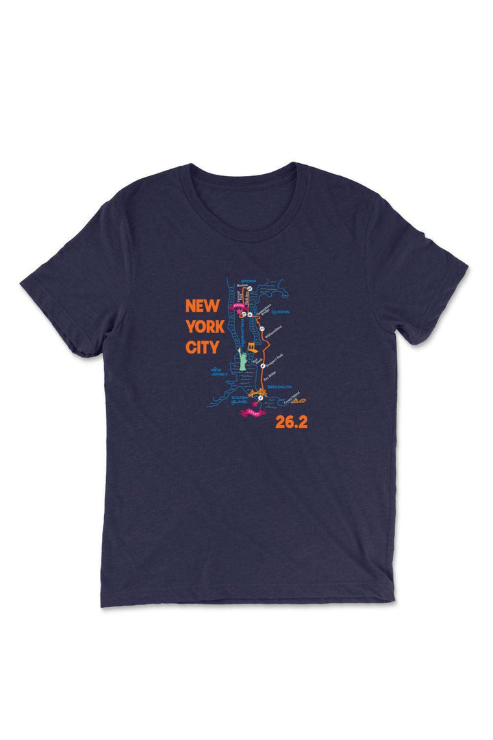 NYC Map T-Shirt - Sarah Marie Running Co.