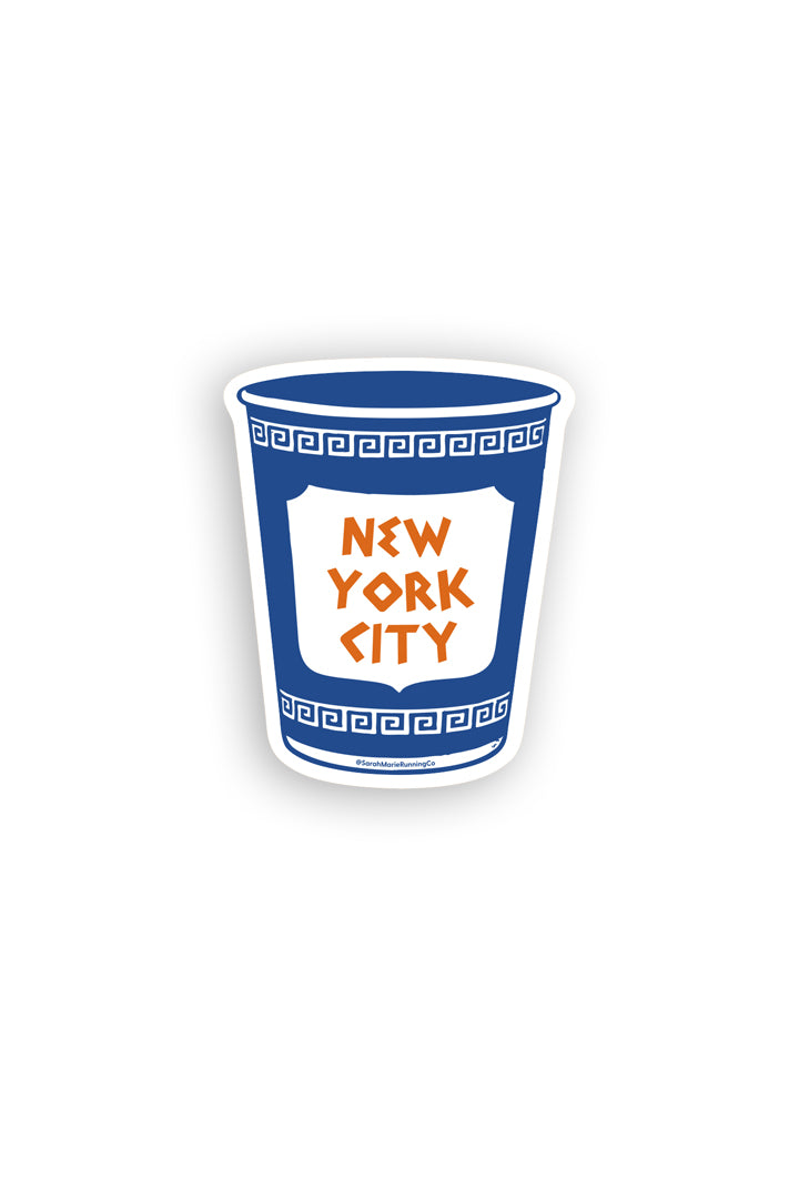 NYC Coffee Cup Sticker - Sarah Marie Running Co.