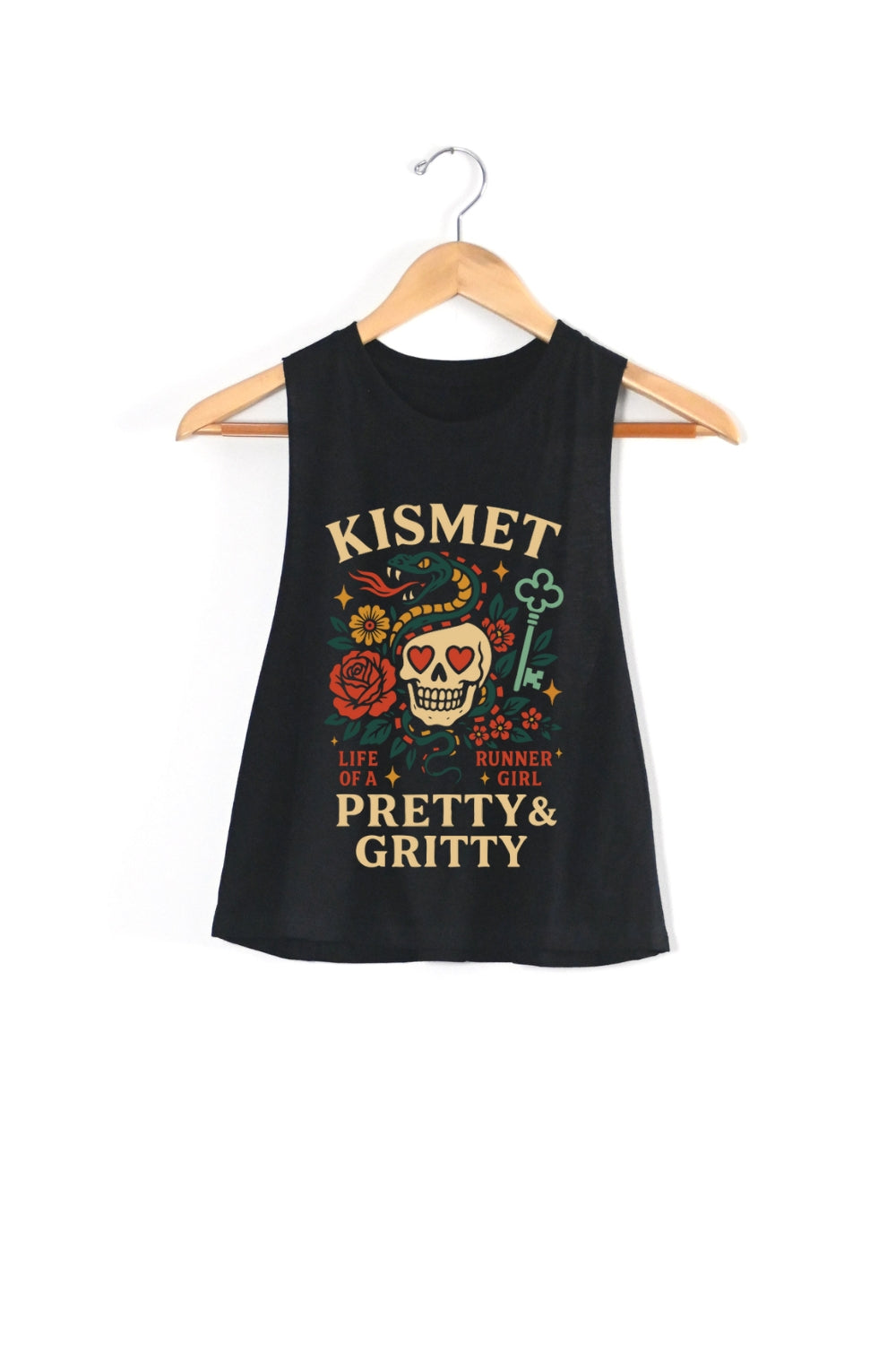 Pretty & Gritty Racerback Crop Top - Sarah Marie Running Co.
