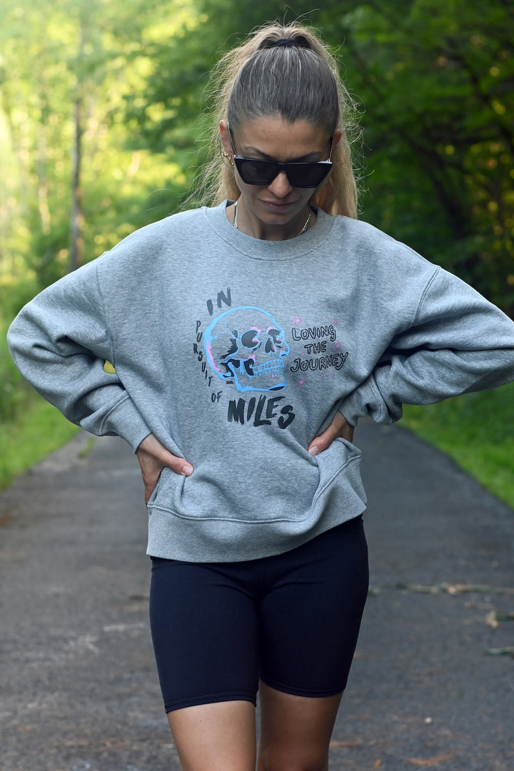 Pursuit of Miles Women's Sweatshirt - Sarah Marie Running Co.