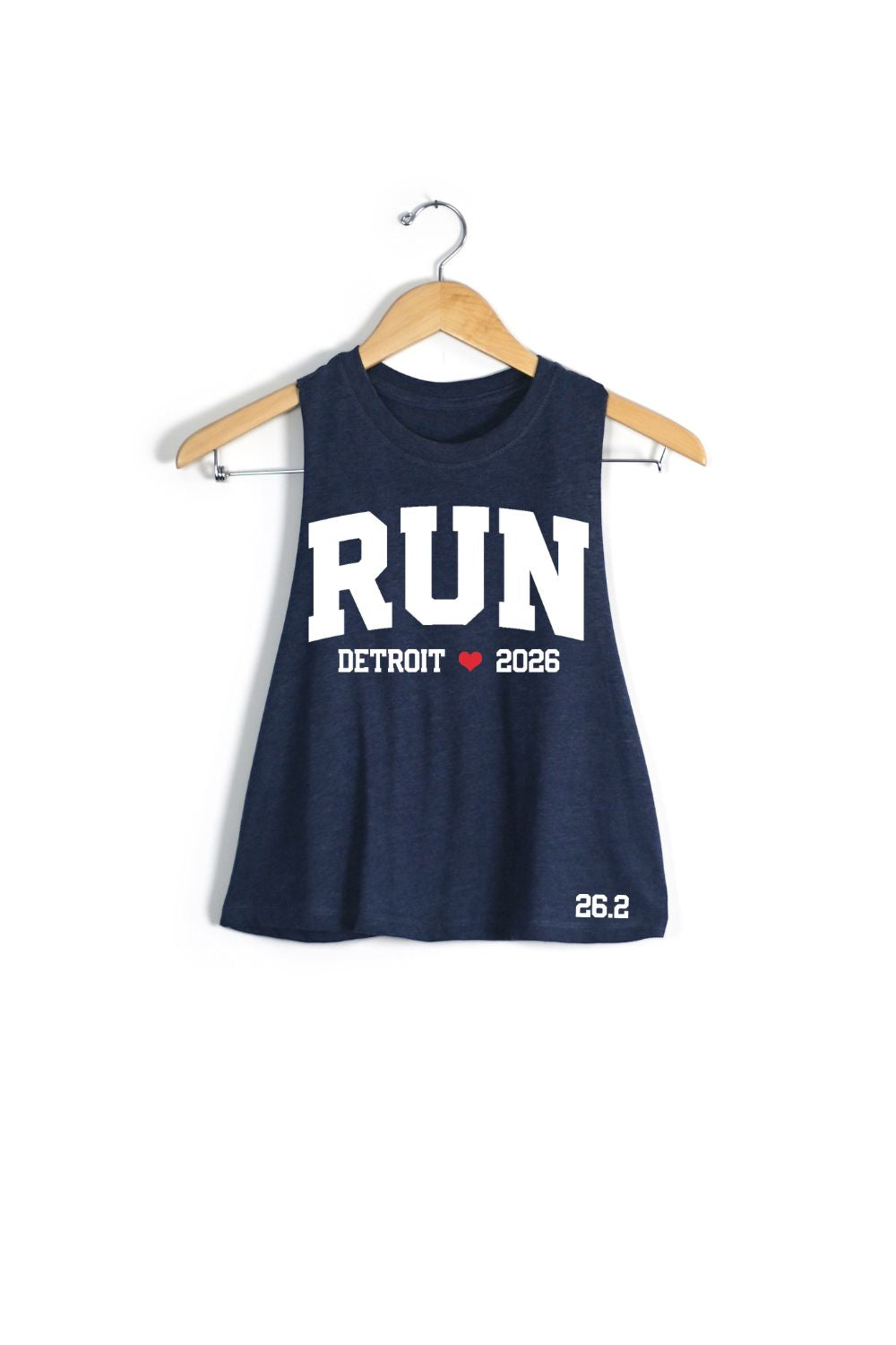 RUN Detroit Racerback Crop Tank