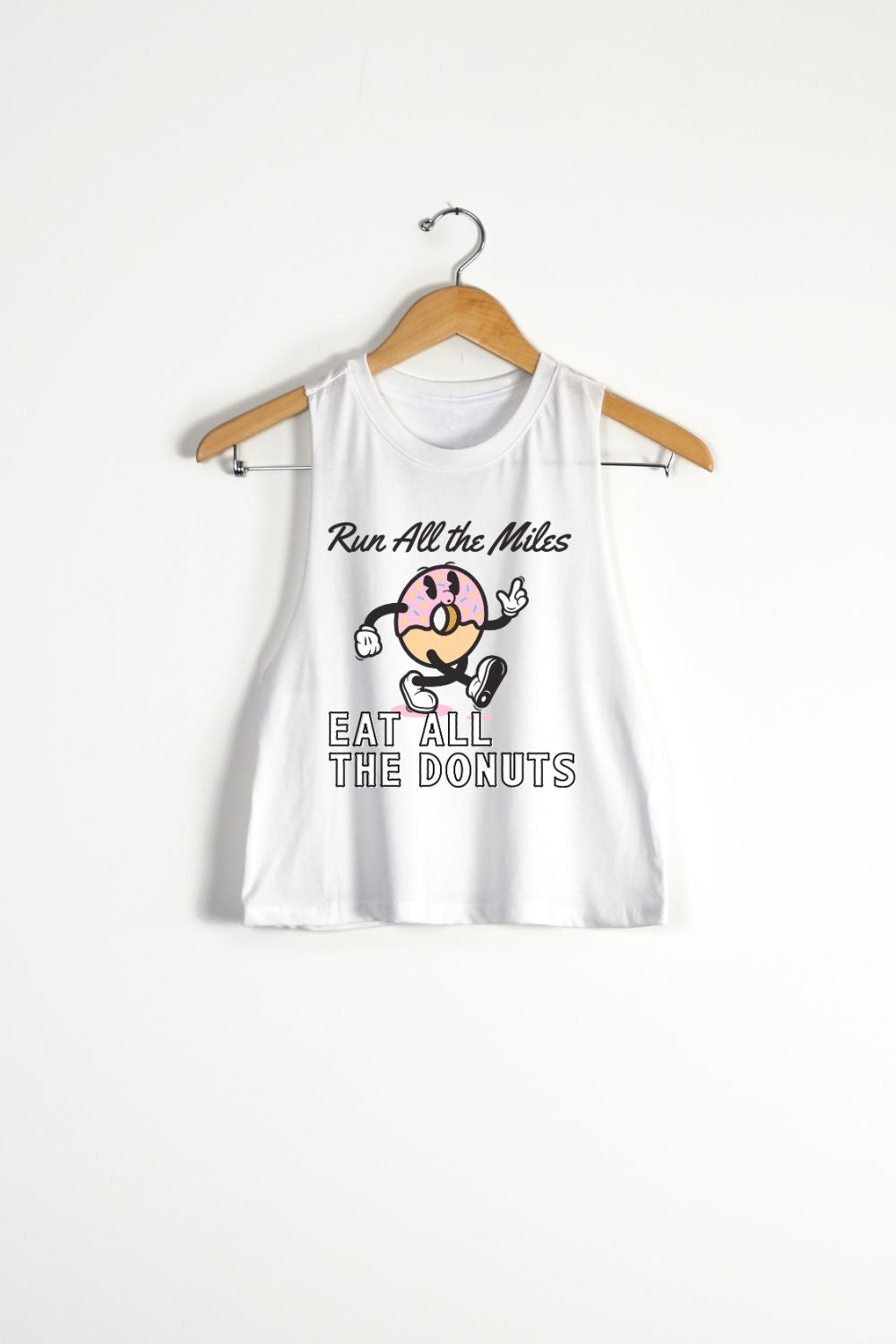 Run All The Miles, Eat All The Donuts Racerback Tank