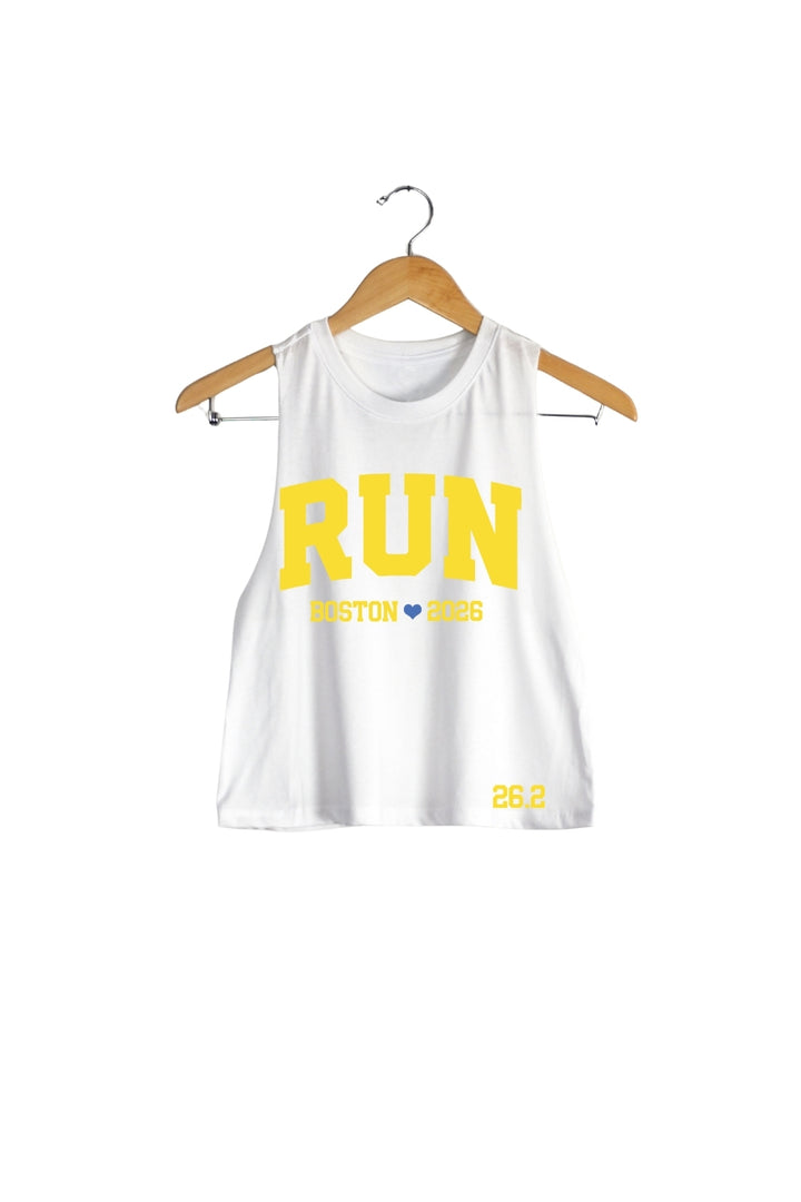 RUN Boston Racerback Crop Tank