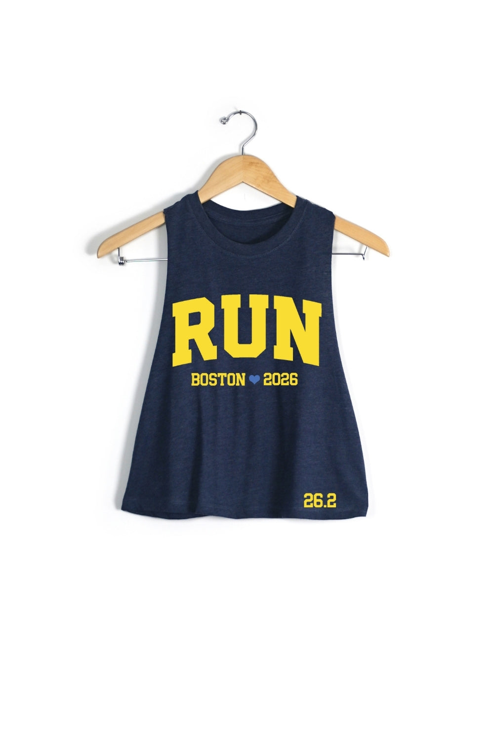 RUN Boston Racerback Crop Tank