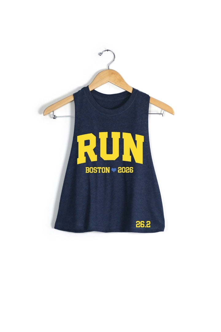 RUN Boston Racerback Crop Tank