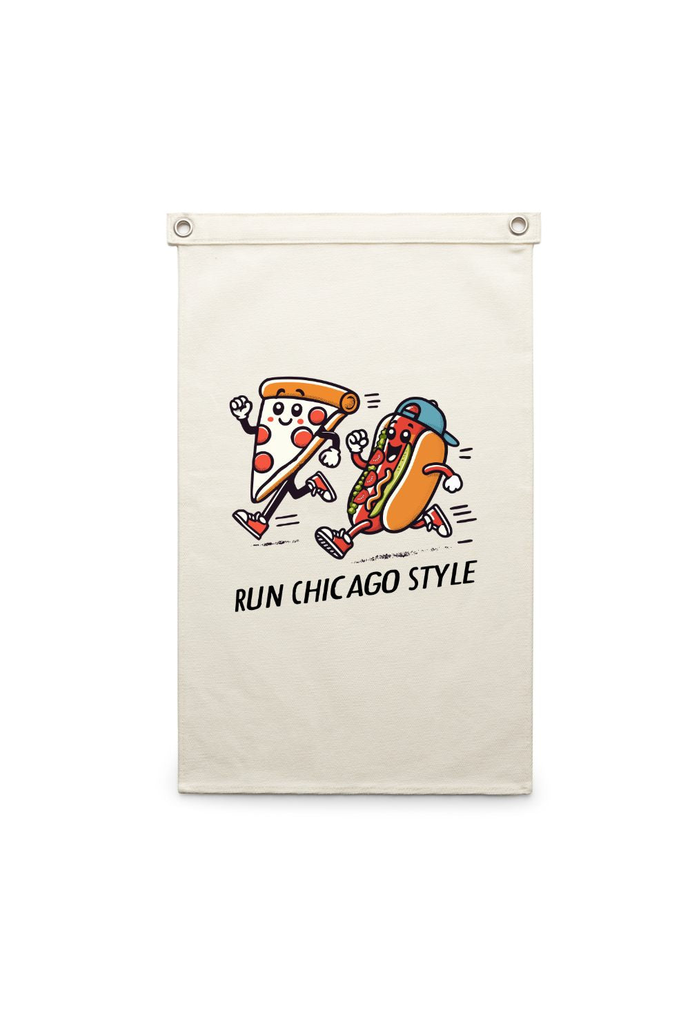 Run Chicago Style Canvas Banner