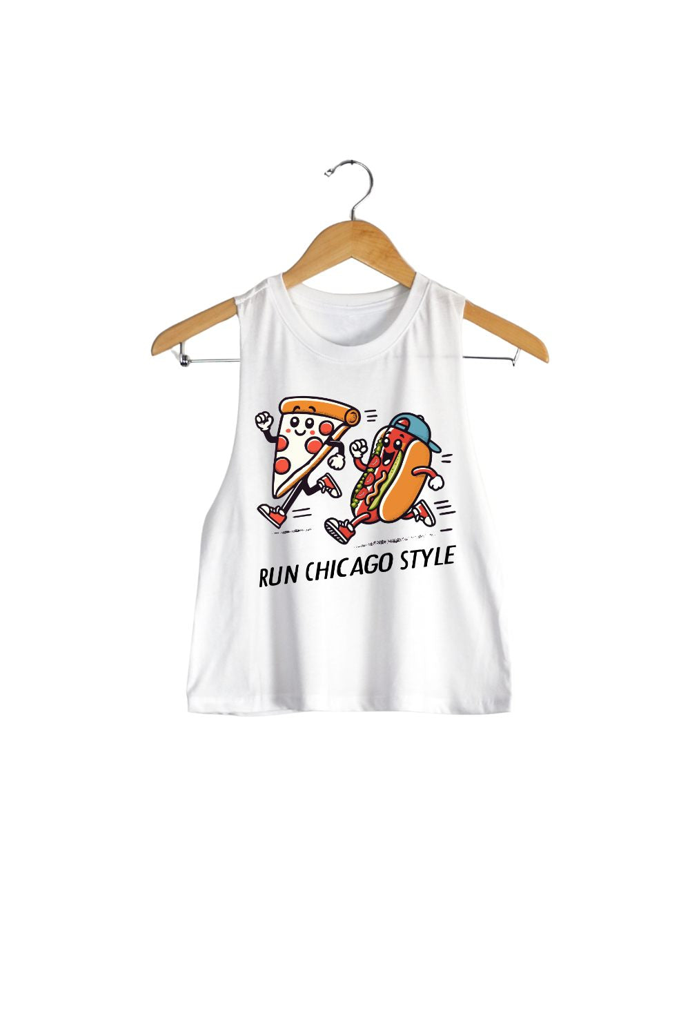 Run Chicago Style Racerback Crop Tank