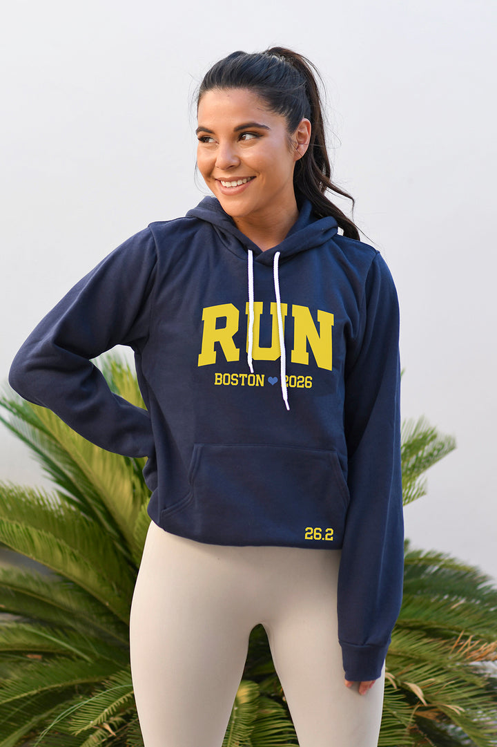 Run Boston Hoodie Sweatshirt