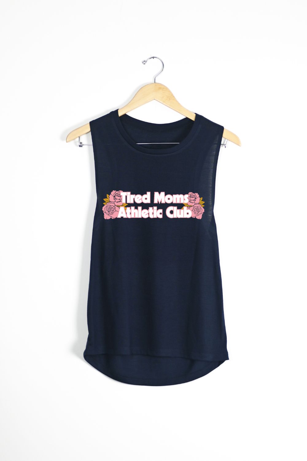 Tired Moms Athletic Club Flower Tank