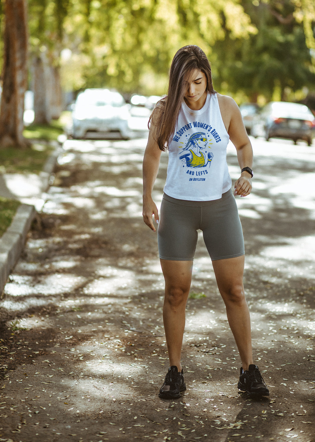 We Support Women's Rights Racerback Crop Top