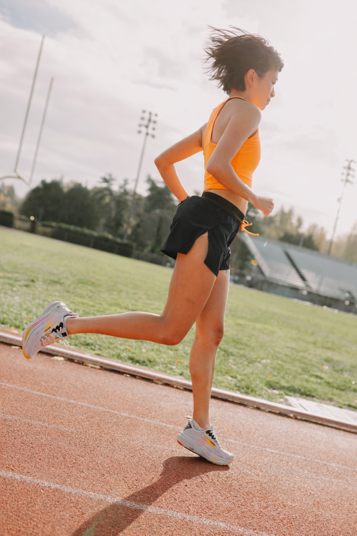 Women's Running Shorts with drawstring , pockets and flyaway sides