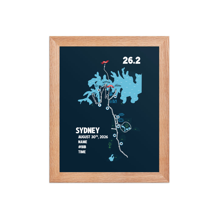 personalized Sydney marathon poster