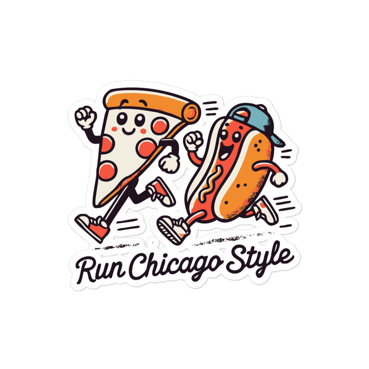 Run Chicago Style Stickers