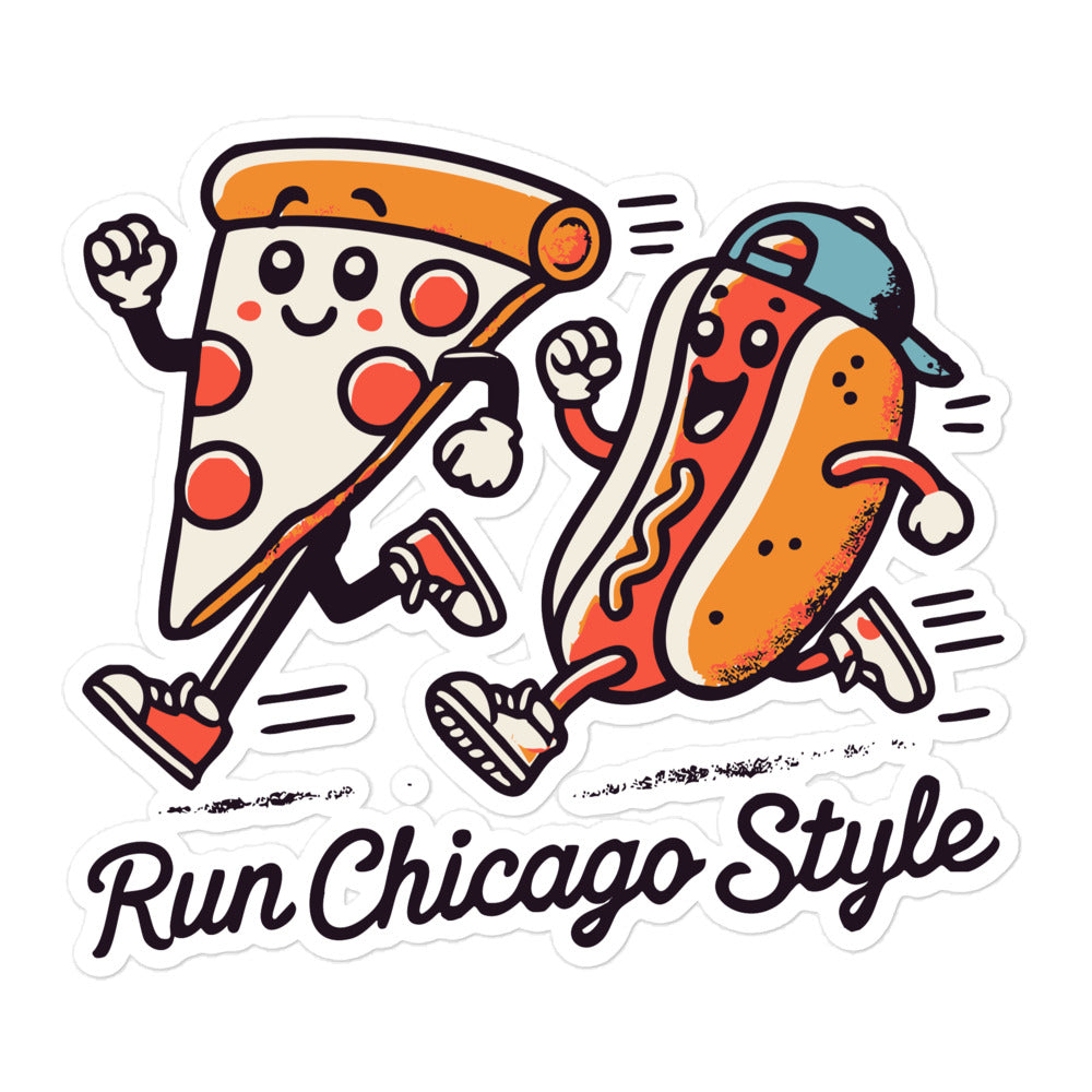 Run Chicago Style Stickers