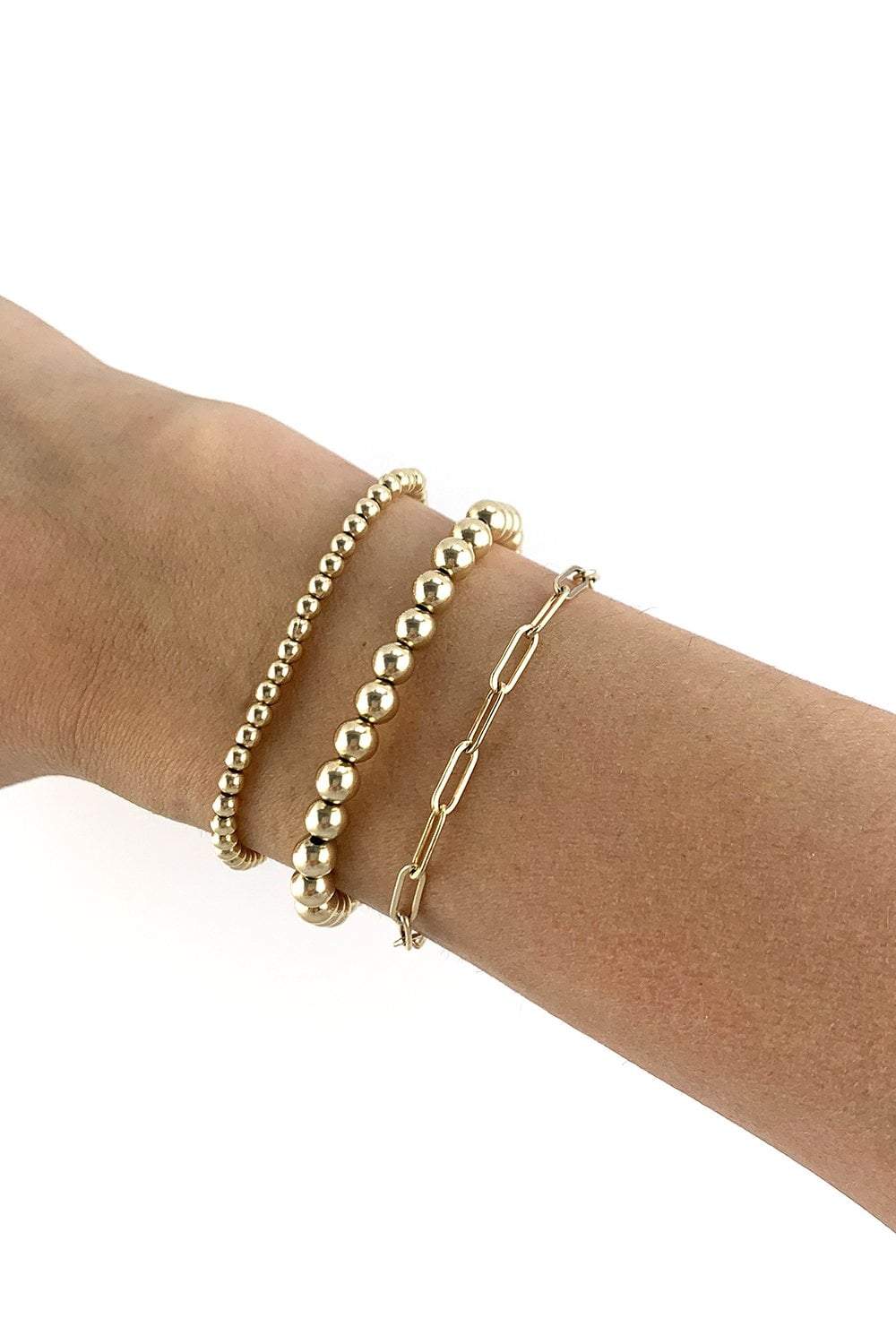 Round Gold Beaded Bracelet - Sarah Marie Design Studio