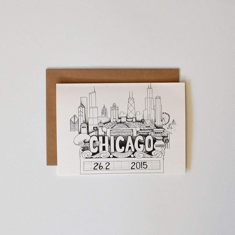 Chicago Marathon Card - Sarah Marie Design Studio