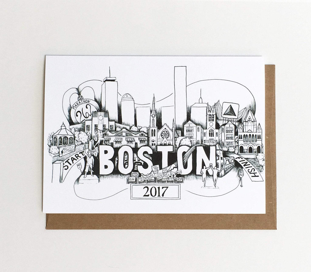 Boston Marathon Card - Sarah Marie Design Studio
