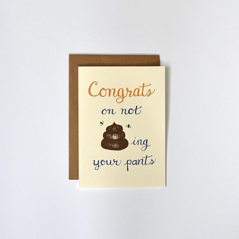 Congrats On Not "Poop"ing Your Pants - Sarah Marie Design Studio